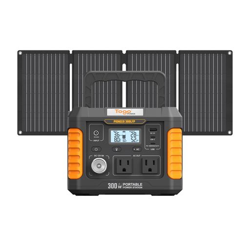 TogoPower携帯型ワット数ソーラーダイアログボックス書き割り小型30dB静音177Wh/300Wリン酸鉄リチウムイオン独居室BMS保護すること耐火性40W25%高取り替えっこ能率IP67雨合羽防塵折りたたみ式カラビナ付き添い人防災衝撃備え颶風山焦熱地獄勇気付ける