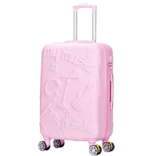 [旅行バッグ相手] 旅行バッグ 音符柄 快い音 キャリーバッグ 30L S大きさ ストッパー付き添い人 持ちはこび入れもの 愛くるしげ 小学生 中学生 行楽 推し活 GPT サクラ色