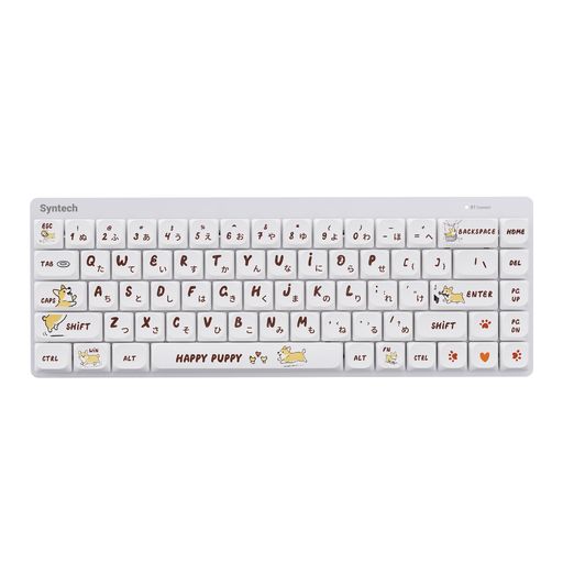 Syntech Chronos 68 配列 3 モード接続ロープロ軸メカニカルキーボード|2000mAh バッテリー 長時間駆動 PBT 耐摩耗キーキャップ バックライト 高さ調整可能脚サポート オフィス/ゲーミング対応|白|りあんの通販