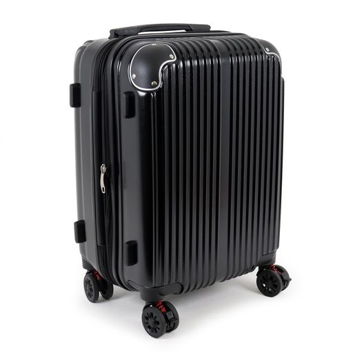 [モバック] 旅行バッグ 持ちはこび入れもの 20in 機内持ち込み サスペンション 静音 ストッパー 取りひろげる役立つこと TSA鍵を掛ける ダブルキャスター 旅する 出張 (黒いこと)