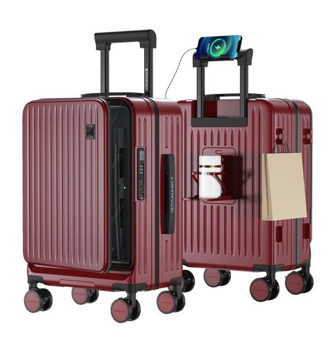 [Redamancy] 旅行バッグ 機内持ち込み 向こう正面明けっ広げ 片食い違い 取りひろげる役立つこと付 パソコン 持ちはこび入れもの YKKチャック ストッパー付 静音 ダブルキャスター USB界面 優勝杯保持者付 スマホスタン…