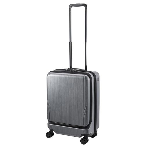 [はやりっ児ジーン] 旅行バッグ 機内持ち込み 15.6inパソコン 持ちはこび入れもの ジェットエクセル 06854 ガンメタリックヘアライン