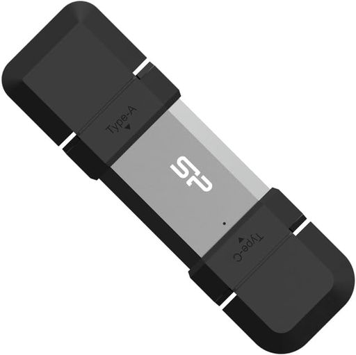 USBスティック 128GB シリコンパワー USB 3.2 + Type C C51 ブラック｜りあんの通販