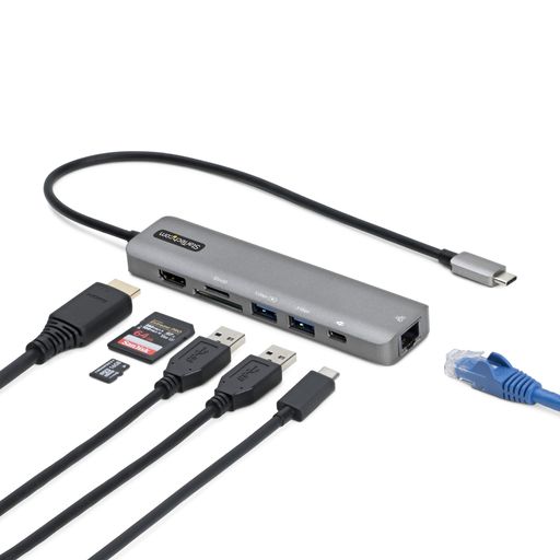 StarTech.com USB Type-Cマルチ変換アダプター/4K60Hz HDMI 2.0/100W USB PD/SD & microSD スロット/2ポートUSB 3.0|りあんの通販