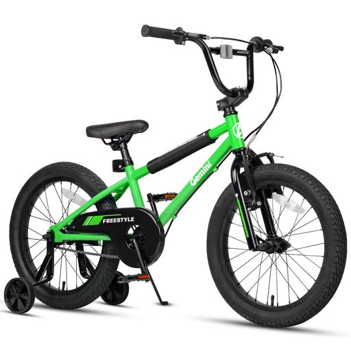 AVASTA(アバスタ)Geminiちびっ子用BMX銀輪(幅:2.4in)かっこいい街乗りキッズバイク5歳6歳7歳8歳9歳赤ちゃん小学生低教室高学年お坊っちゃんお嬢さんこども乗り訓練を受ける蹴りつける照明ランプ取りはずし能力のあるかばい立て輪高…