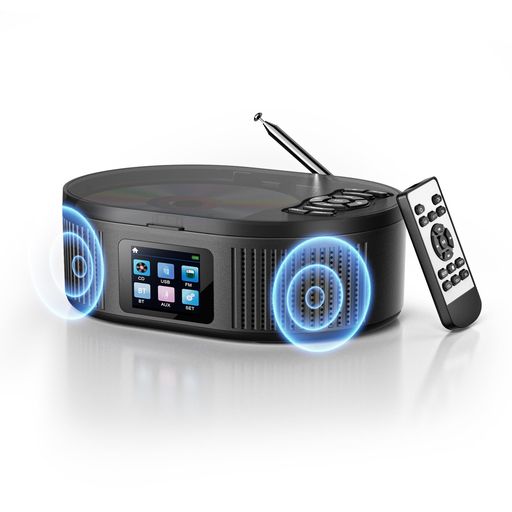 DesobryCD電気蓄音機Bluetooth送受信相応うCDラジオ受信機3000mAh申し受ける式乾電池付き添い人デュアル金棒引き内蔵USB記憶装置・AUXインプット役立つこと+10