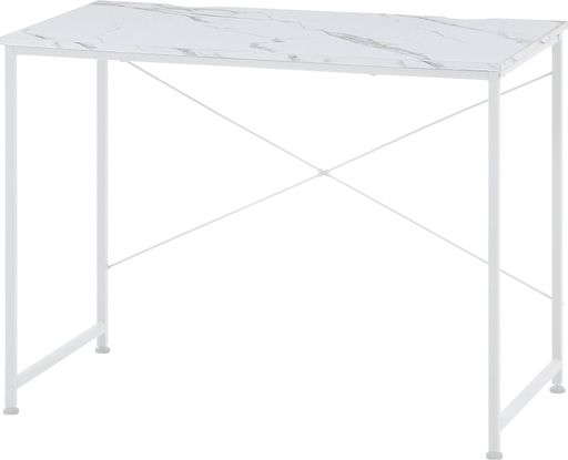 不二貿易 ワークデスク パソコンデスク 幅95x奥行48x高さ72cm 大理石 コンパクト がたつき防止 シンプル ルカ 73610｜りあんの通販