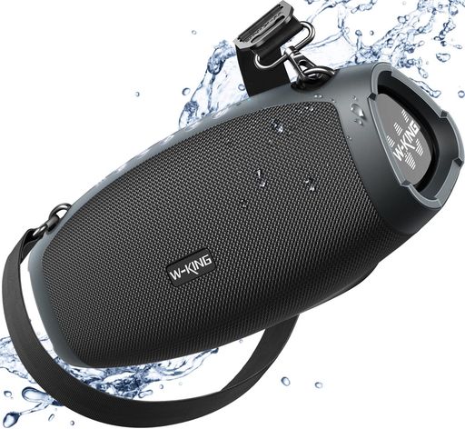 120W MAX 70W RMS スピーカー bluetooth 重低音、IPX6防水防塵ワイヤレス スピーカー 大音量、W-KING｜りあんの通販