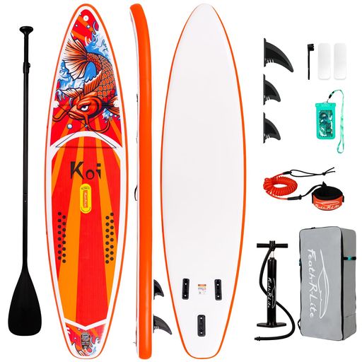 FEATH-R-LITE 空気入れ式 SUP ボード 大人用 ポンプ・パドル・フィン・リーシュ・収納バッグ付き|りあんの通販