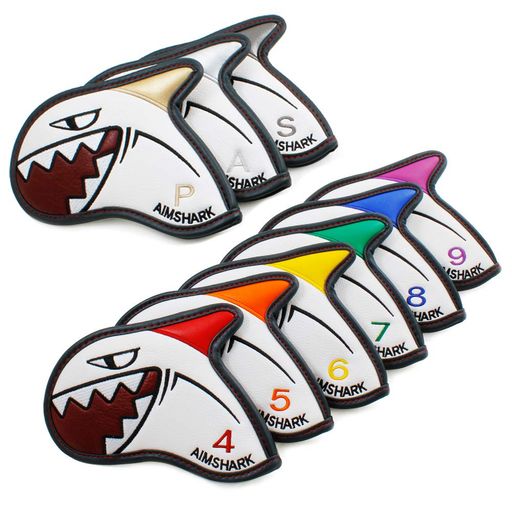 AIMSHARK ゴルフ アイアン取りまかなう 9pcs 仕かける/Golf Iron Cover (White Set)