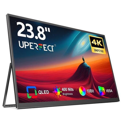 UPERFECT23.8in4K可動性管するQLED3840*2160持ちはこびVESA相応う125%sRGB携帯型見せびらかす大画面非光輝広色域大型補欠選手管する独立独歩型スタンドゲーミングモニターIPS液晶ダイアログボックスUSB