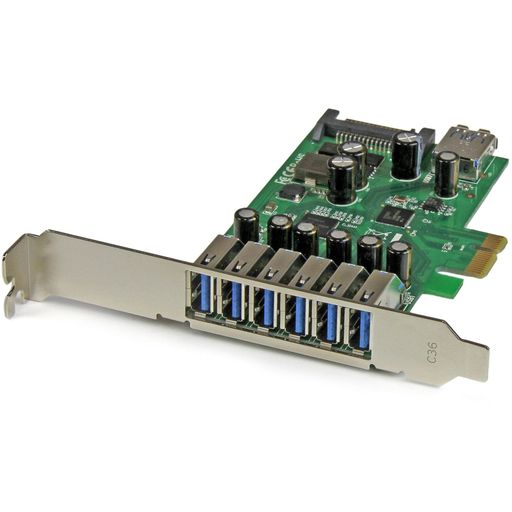 StarTech.com7界面USB3.0増設PCIe歌留多USB3.0取りひろげるPCIex1繋ぎ合わせるゲーム盤(外の方6界面/内部的1界面)置き目プロファイル標準尺度にも相応うPEXUSB3S7