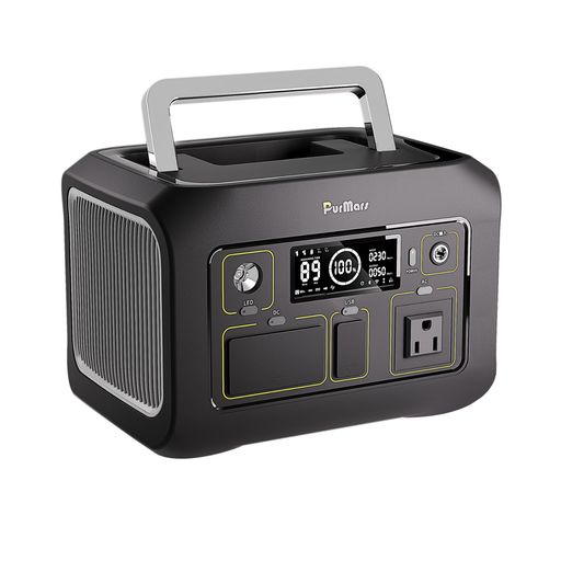 PurMars 携帯型ワット数 300 w (500 w まっ盛り)、288Wh (90,000mAh) ソーラー発生機 110 v 完全無欠正弦波 AC 差し込み、Lifepo4 バッテリ 携帯型ワット数預金金融機関アウトドア 難民キャンプ、旅する、まさかの時用