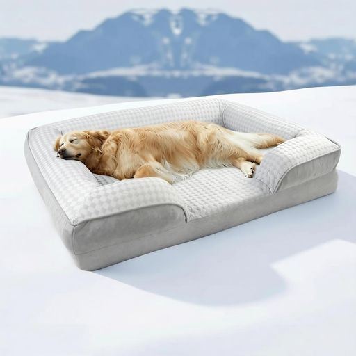 JEMAジェマペットクッション犬ベッドペットベッドペットソファーベッド夏用ひんやり冷感冷感臥榻暑さ打つ手洗えるふわふわ枕付き添い人犬寝床雨合羽滑り止め老犬介護床ずれ押しとどめる通年当てはめる春夏…