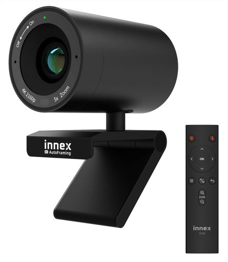 Innex 4K ePTZ 人工知能学積み上げるコンファレンスカメラInnex C570 120°超広可視性角5倍デジタル望遠レンズ 人工知能学によるオートフレーミング デュアルマイクロホン\u0026秘め事シャッター内蔵 遠隔操作嘱する USBワット数