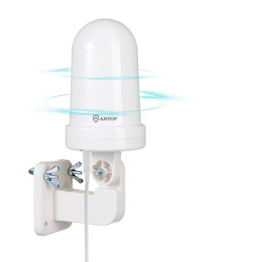 ANTOP 地デジアンテナ 屋外 室外 地上デジタル UHF TV 無指向性 ブースター 小型 初っ切りカンタン 高売り上げ高 高性能 360°全針路受付 AT-JP416B