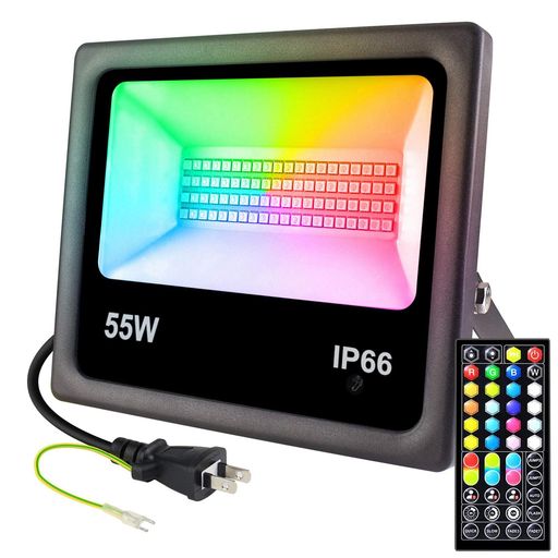 RGB点火装置 RGB写真用照明 色合い点火装置 フラッドライト ライトアップ 55W LED 300W好いかげんに 晴れ晴れしい 省エネ IP66雨合羽 遠隔操作取りまわし 6類概念点火装置流行り物 瞬間役立つこと 調光能力のある 記憶装置役立つこと 室外 屋内 赤ちょうちん…
