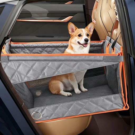 NICEUS 【2025新型】ペットドライブシート ペットドライブボックス 犬 運転ボックス席 折りたたみ式 大型犬・中型犬・小型犬 猫用 半かこい女型 飛び出し押しとどめる 雨合羽・耐摩耗・上滑り打ち切り・汚れた状態…