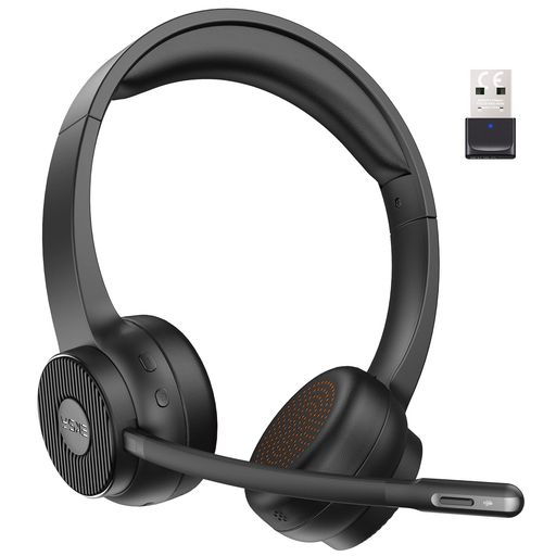 EKSA 業務用 ワイヤレスヘッドセット BLUETOOTH ヘッドセット USBドングル付属 通話ノイズリダクション 単一指向性 マイク搭載 オフィス用ヘッドセット 150G超軽量 最大45時間使用 ハンズフリ…|りあんの通販