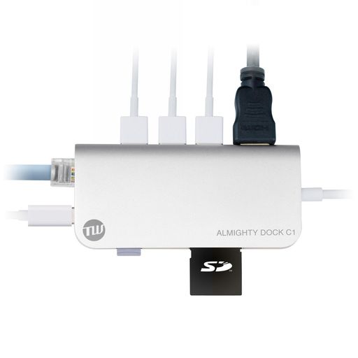 TUNEWEARALMIGHTYDOCKC1マルチUSB-CこしきEthernetHDMI4KPD相応うしろがね色TUN-OT-000027