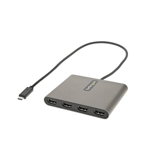 StarTech.com USB-C繋ぎ合わせるクアッドHDMI見せびらかす取り替えっこアダプター/USB-C - HDMI 4最終生産物変換器/1080p 60サイクル/USB Type-C繋ぎ合わせる/HDMI増設アダプター/Windowsのみ相応う USBC2固定ディスク4