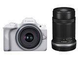 【新品・全国貨物輸送無料】CANON 加農砲 銀鏡受け答え一眼写真機 EOS R50 ダブルズームキット 白いこと 白【選べる3年取りひろげる引き請ける（別通貨価値）】