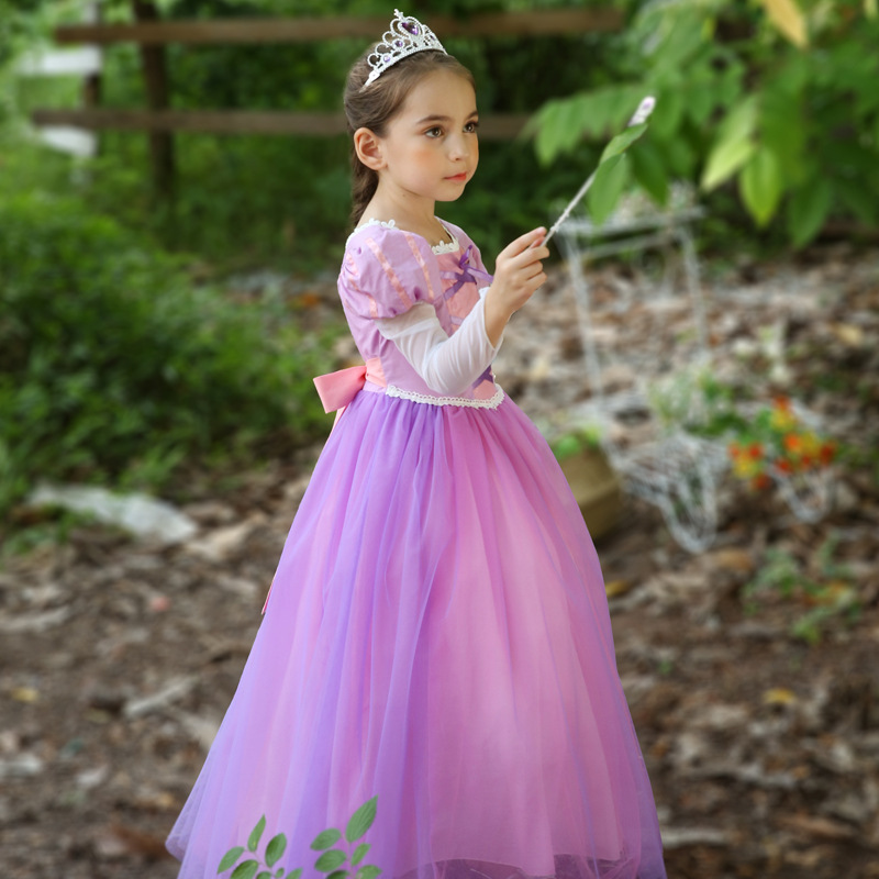 ポイント2倍 CR紫半袖プリンセスドレス女の子コスプレドレス120サイズ 通販