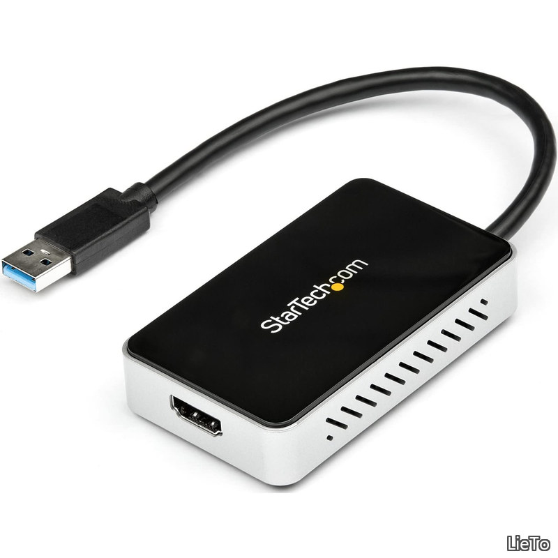 【貨物輸送無料】USB 3.0 - HDMIうつり変わりアダプター(USB界面 x1付き添い人) 外後ばらい見せびらかす増設アダプター 1920x1200/ 1080p USB32HDEH