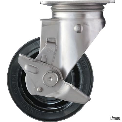 【送料無料】SUS サイドSP付 ゴム車 125mm 313S-RU125|LieTo