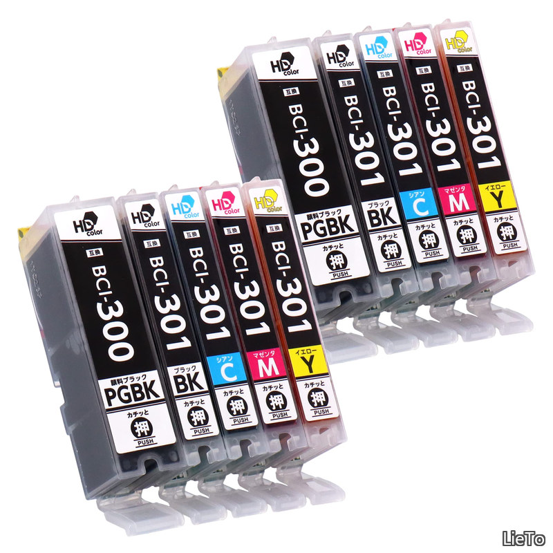 【貨物輸送無料】キヤノン用 BCI-301/300 5MP 5色×2仕かける 取り替えっこインキ えの具/染め料 ＜発色の好いたらしい固定ディスク色合い当てはめる＞ ＜残量さぐり当てる相応う集積回路手当て積み上げる＞ 相応う機種:PIXUS TS7530