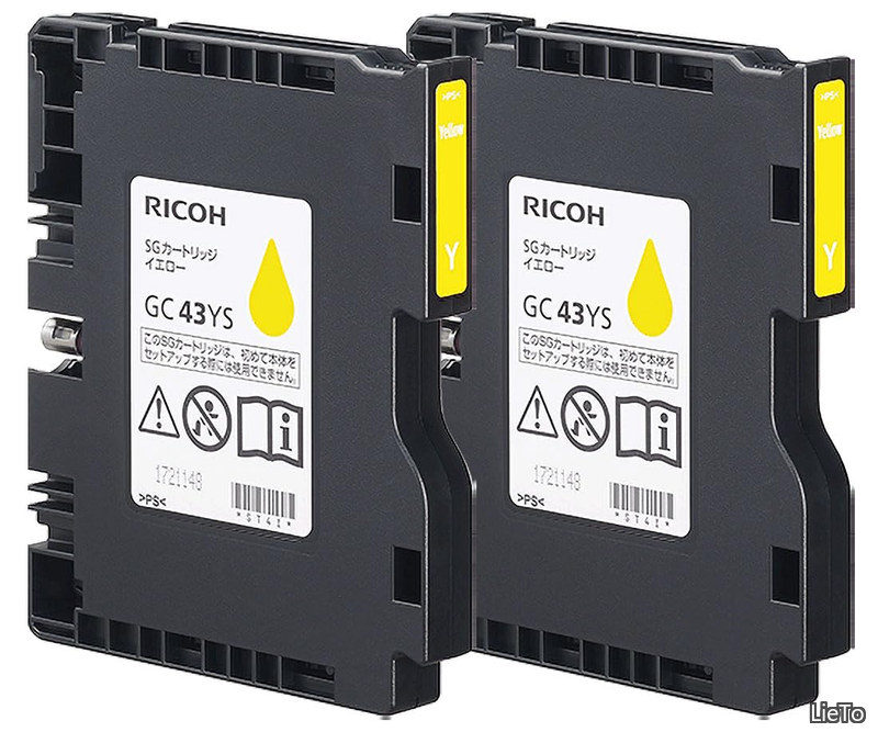 【貨物輸送無料】RICOH純然たるインキ515945SG薬莢黄色GC43YS2本