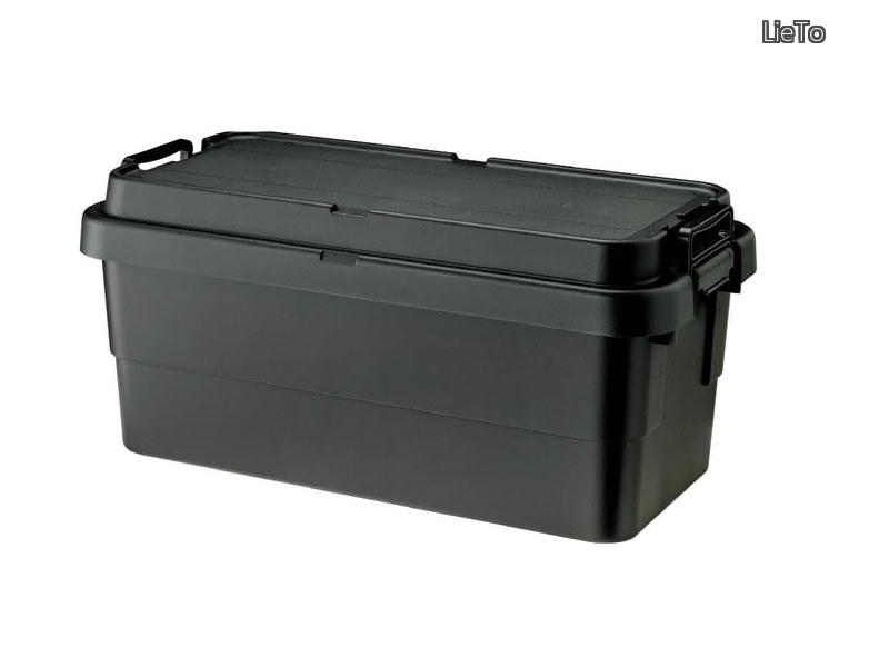【貨物輸送無料】納めるボックス席 スタッキング トランクカーゴ 70L 黒いこと 日本製 TC-70S 入れもの ボックス席 室外納める 難民キャンプ 雨合羽 GHON111