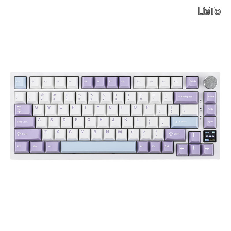 【送料無料】Ajazz AK820 Pro ゲーミングキーボード 75% ガスケット搭載 メカニカルキーボード TFTスクリーン 3モード(Bluetooth 5.1/2.4Gワイヤレス&Type-C有線)｜LieTo