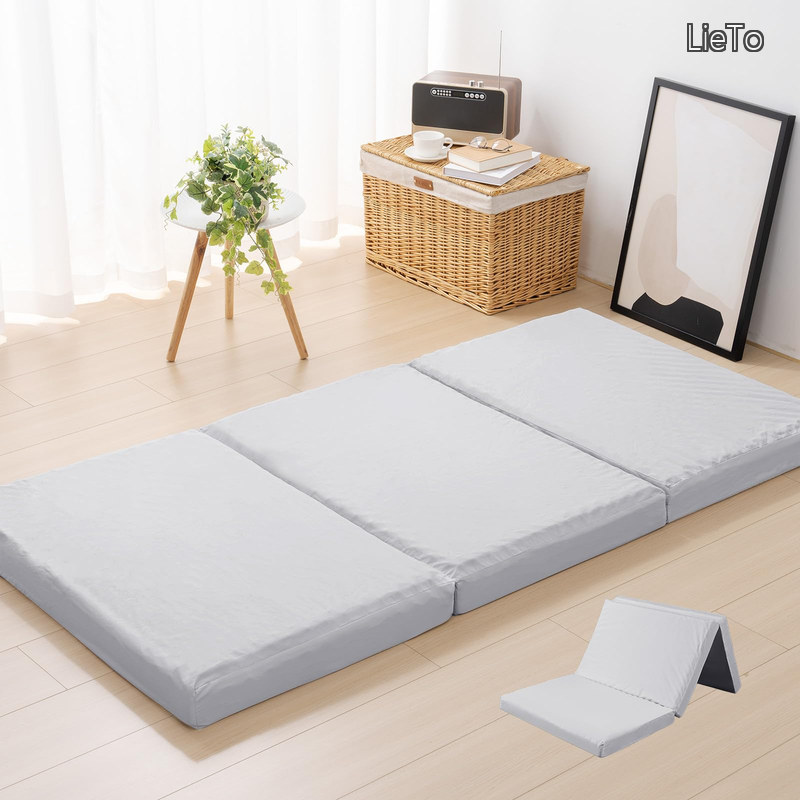 【貨物輸送無料】高手向かいマットレス 虚蝉ダブル 三つ折り 極厚10糎 20D おりたたみマットレス 高手向かい ベットつや消し 敷き布団 凸凹製作 体圧分散 程似つかわしい硬さ 抗菌防臭