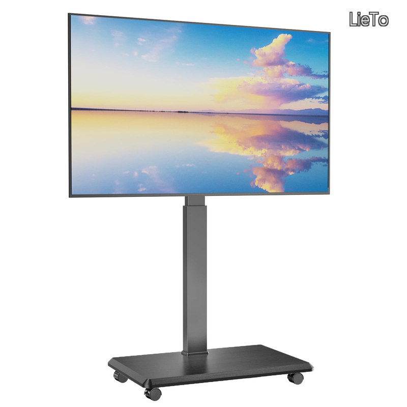 【送料無料】テレビスタンド キャスター付き 壁寄せ tvスタンド ハイタイプ テレビ台 移動式 tv stand 32-75インチ対応 VESA/横75~600mm/縦75~400mm 耐荷重50kg 18段階の高さ調整 左右回転30° 家用/学校/店舗/会社/受付け/展示用|LieTo