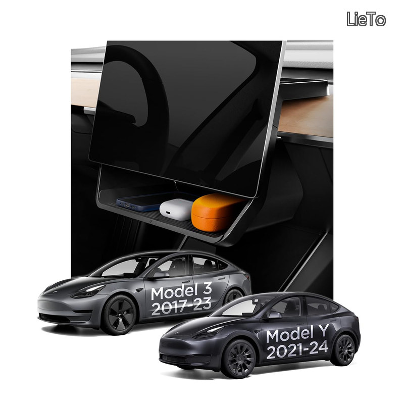 【貨物輸送無料】アンダースクリーンストレージオーガナイザー Tesla Model 3 および Y 用に心積もり [Model 3 2024 (ハイランド) には非相応う] TO227 ACP07280 (黒いこと)