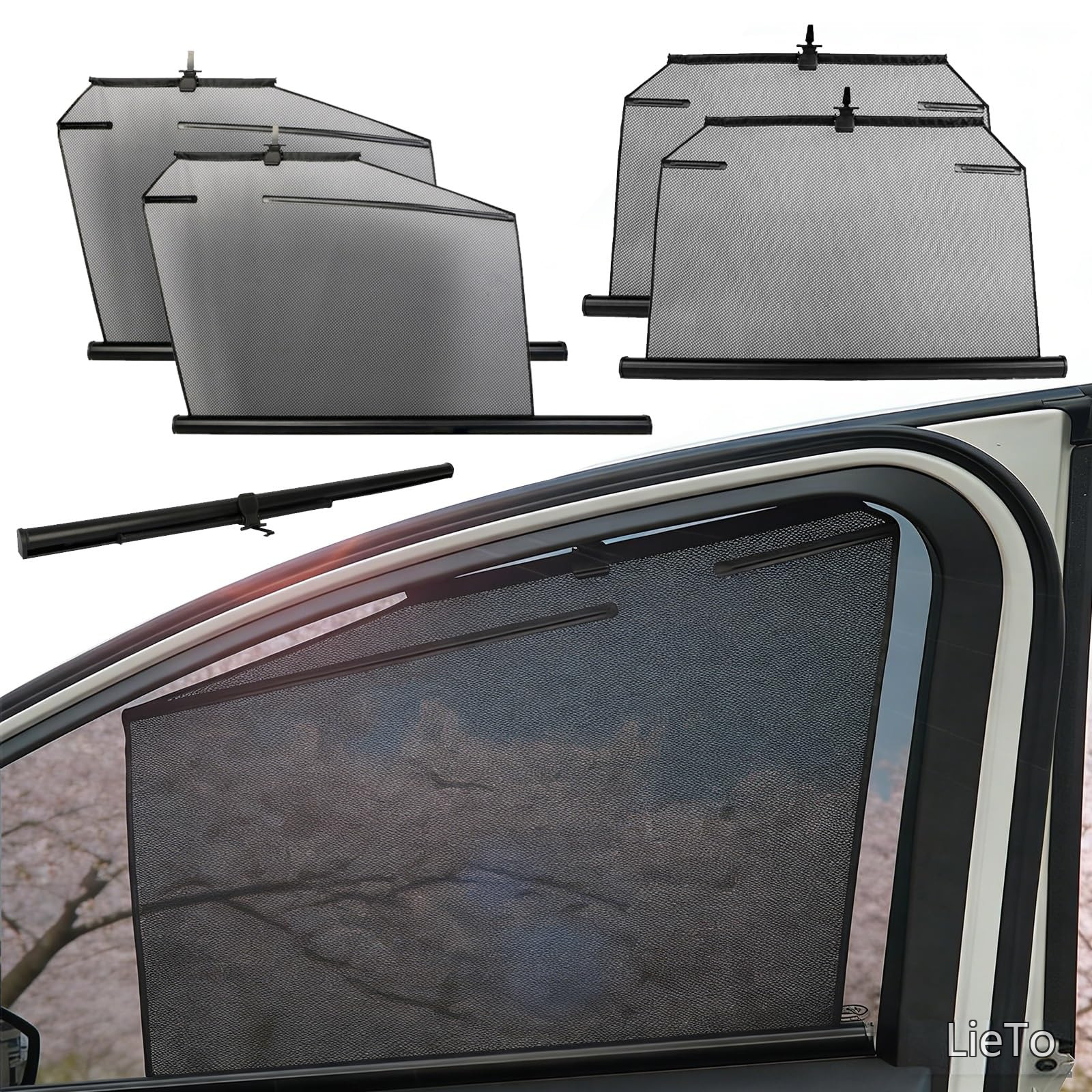 【送料無料】車 フロント と互換性のある トヨタ カムリ 10代目 XV70型 対応 車用サンシェード 自動伸縮 サイド窓用 サイドガラス遮光カーテン 保護 折りたたみ式 車用日除け 運転席 助手席 後部座席 コンパクト収納(前後4つ 対応トヨタ・カムリ10代目 XV70型)｜LieTo 9,985円