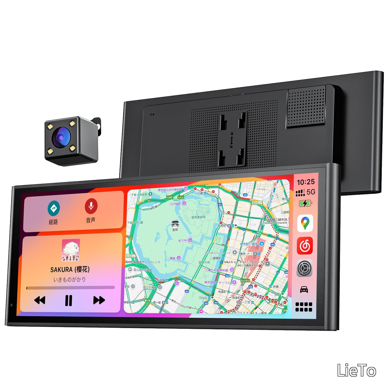 【送料無料】9.26インチ ワイヤレス CarPlay & Android Auto 対応 ポータブルカーオーディオ リアカメラ付き 駐車補助 高輝度IPSタッチスクリーン 車載モニター Bluetooth/AUX/FM ミラーリング Siri/Google音声制御 OTAアップデート 工事不要 取付簡単 多車種対応|LieTo