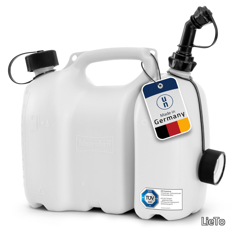 【送料無料】6 + 3 L、HD-PEナチュラル、国連認証付き、アクセサリーブラック|LieTo
