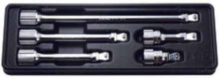 【送料無料】1/2(12.7mm)SQ. オフセットエクステンションバー 5本セット 50/75/125/150/200mm 差込角工具 ソケット延長棒｜LieTo