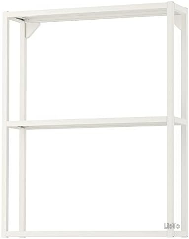 【送料無料】収納棚 壁掛け 60cm ホワイト シンプル モダン おしゃれ リビング キッチン 脱衣所 書斎 コンパクト 省スペース 組み立て式 棚板付き 最大荷重5kg インテリア 収納家具|LieTo