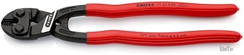 【送料無料】クニペックス KNIPEX 小型クリッパー リセスツキ 250mm プラスチックコーティングハンドル 黒亜鉛合金メッキ センターカット 中硬線6.0mm 硬線4.3mm ピアノ線4.2mm 切断能力抜群 プロ用工具 高品質｜LieTo