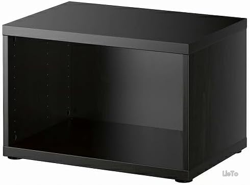 【送料無料】フレーム飾り棚 ディスプレイ棚 60x40x38cm ブラックブラウン おしゃれ 収納 リビング 書斎 シンプルモダン 高品質 軽量 組立簡単 収納力抜群｜LieTo