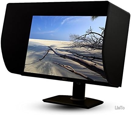 【送料無料】27インチ 遮光フード モニター 日除け サンシェード LCD LED ビデオモニター フレーム幅635~655mm対応 プロ仕様 反射防止 簡単取り付け 工具不要 ブラック｜LieTo
