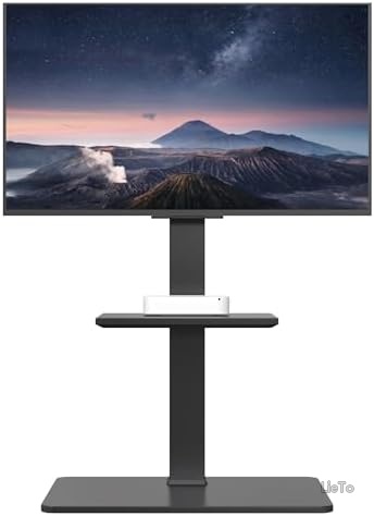 【送料無料】テレビスタンド 壁寄せ TVスタンド ハイタイプ 32~65インチ 耐荷重30kg 高さ調節86~116cm 左右回転35&deg; VESA対応 強化ガラス台座 収納棚付き ブラック 省スペース 安定感抜群 1年保証｜LieTo