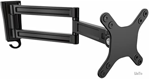【送料無料】モニターアーム 1画面 13-34インチ対応 VESA75x100 壁掛け 最大15kg アーム長38cm 角度調節 省スペース ケーブル管理 簡単取付｜LieTo