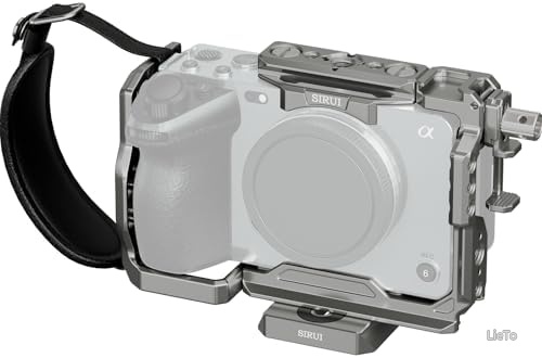 【送料無料】SIRUI カメラケージ Sony FX3 FX30 専用 モジュラー拡張スロット NATOレール Arcaスイスクイックリリースプレート コールドシュー ARRI位置決め穴 1/4インチネジ 3/8インチネジ DJI RS2/RSC2/RS3/RS3 Pro対応 リストストラップ HDMIケーブルクランプ付き|LieTo