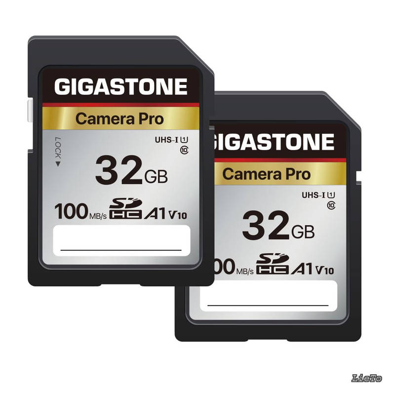 【送料無料】SDカード 32GB 2個セット Camera Pro SDHC UHS-I A1 V10 U1 C10 100 MB/s 高速 4K UHD & Full HD ビデオ Canon Nikon Sony Pentax Kodak Olympus Panasonicなど デジタルカメラ 一眼レフ対応 ミニケース2個付き｜LieTo