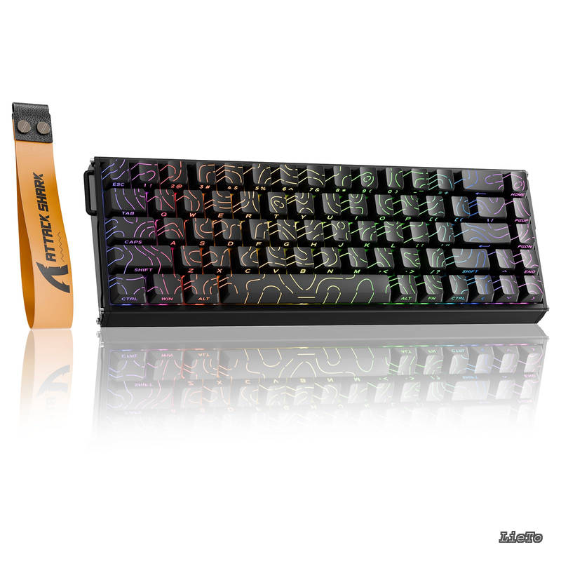 【貨物輸送無料】SHARK X68MAX HE ラピッド銃の引き金 鍵盤 USB-C有線 8000サイクルポーリング単位料金 256KHz走査単位料金 ゲーミングキーボード 0.08ms引き延ばし 自然調整能力のあるなアクチュエーション積み上げる RT0.005粍 68手がかり ゲーミング用 PBT手がかり旗がしら 軽銀原材料 RGB Win/Mac両