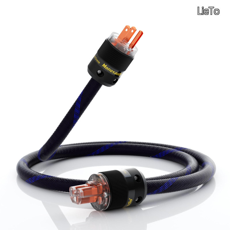 【送料無料】12AWG 電源コード HiFi オーディオ電源ケーブル 純銅 3ピン 125V/15A IEC320 C13コネクタ ac 電源コード 耐久性 ノイズ低減 オーディオ音質向上 編組スリーブ ホームシアター、AVレシーバー、スピーカー、パワーフィルタ、アンプ、サウンドシステム用(1.5M)｜LieTo